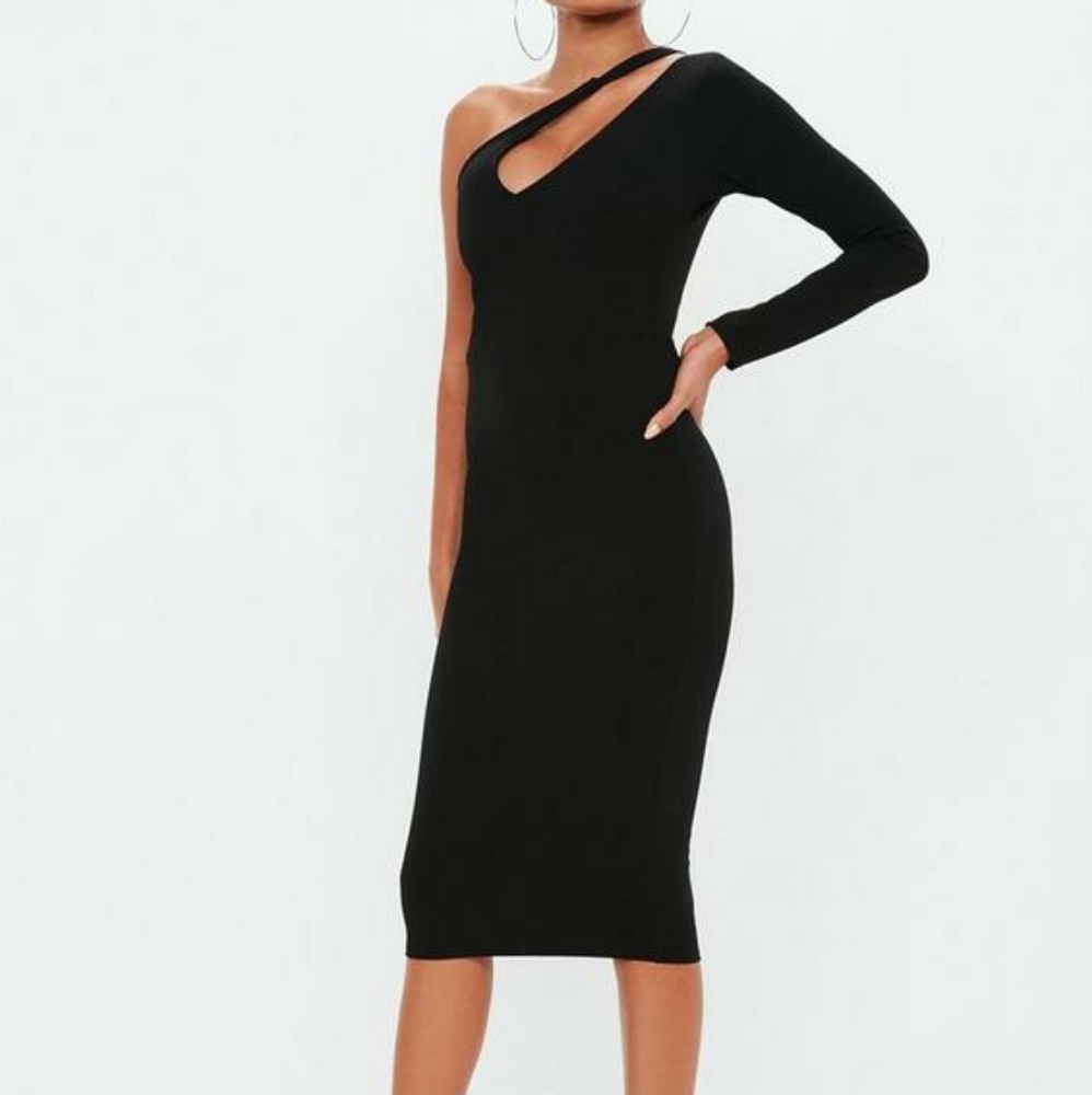 Missguided one shoulder midi dress